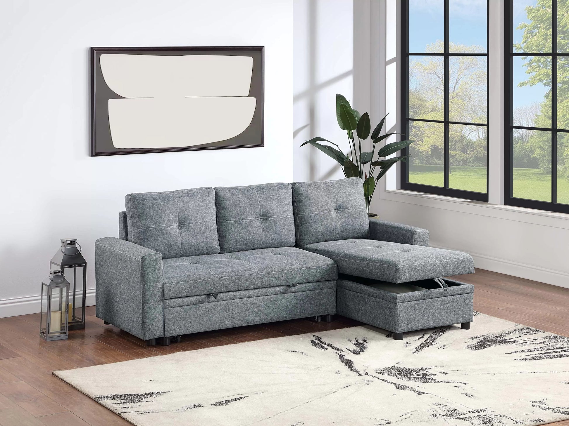 F8536 Granite Convertible Sectional — main view
