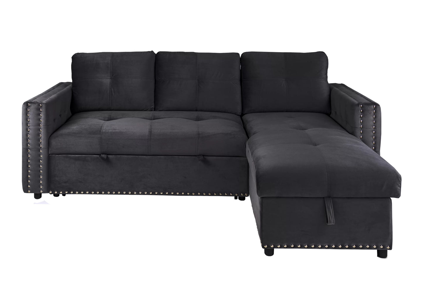 F8540 Black Convertible Sectional — view 3