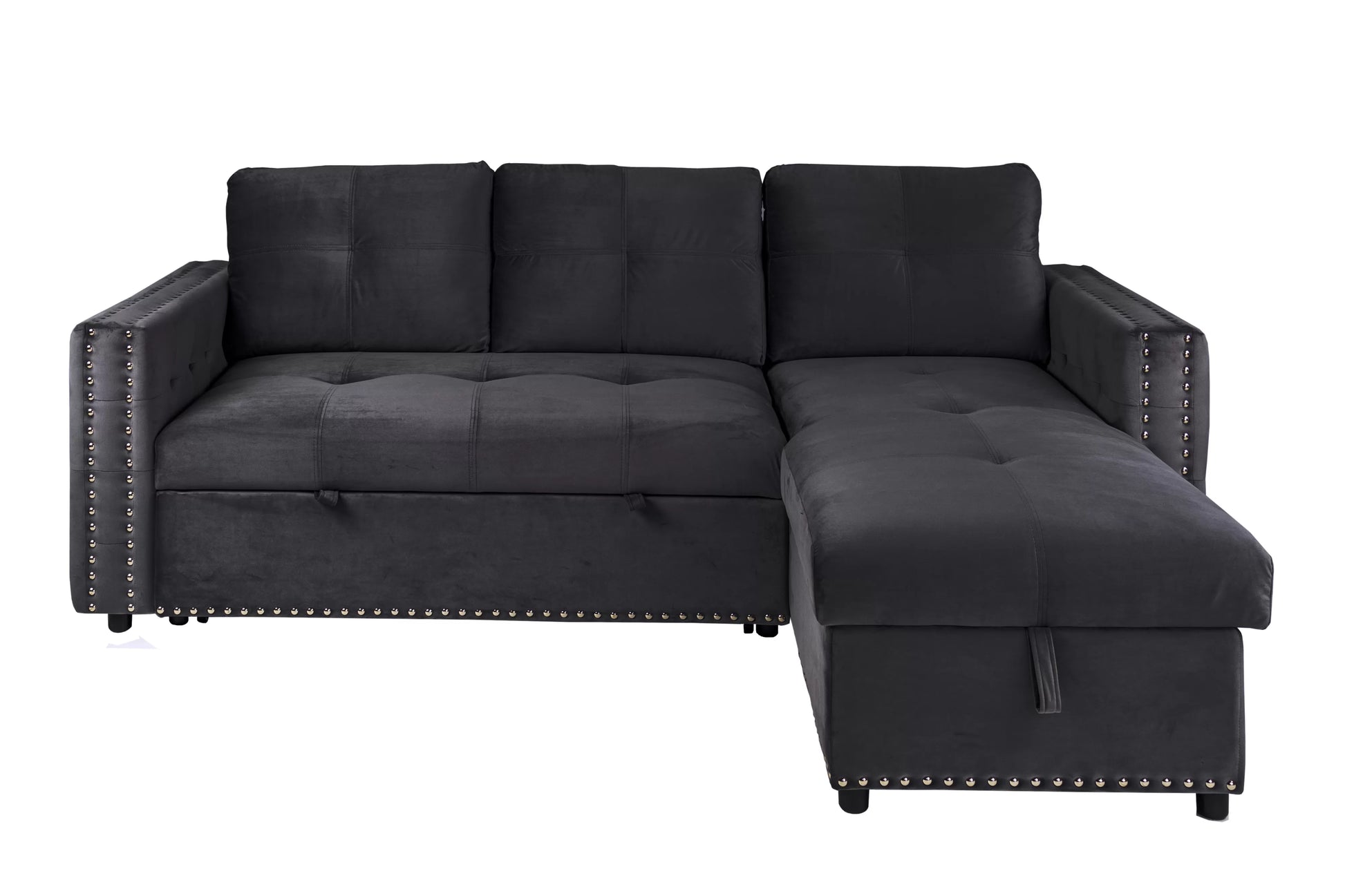 F8540 Black Convertible Sectional — view 3