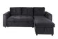 F8540 Black Convertible Sectional — view 3