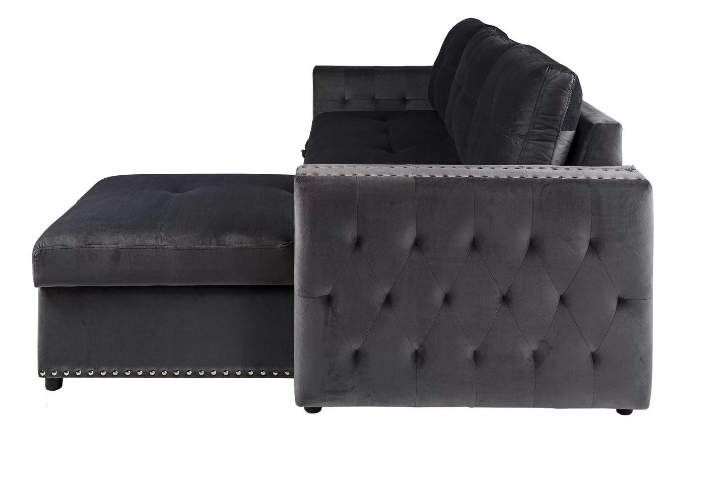 F8540 Black Convertible Sectional — view 4