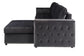 F8540 Black Convertible Sectional — view 4