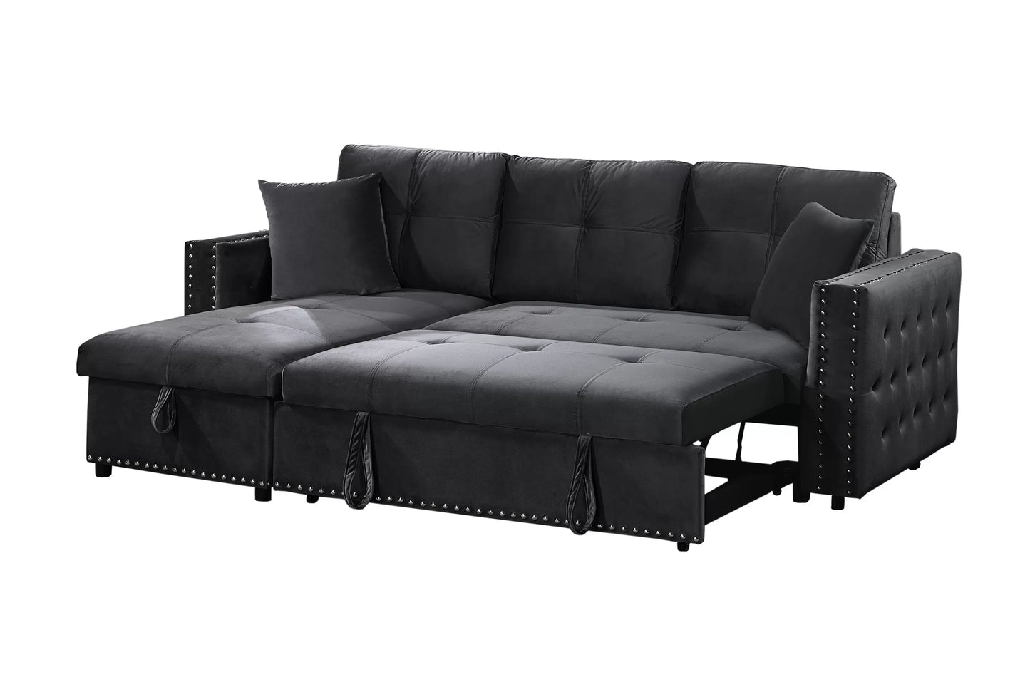 F8540 Black Convertible Sectional — view 6