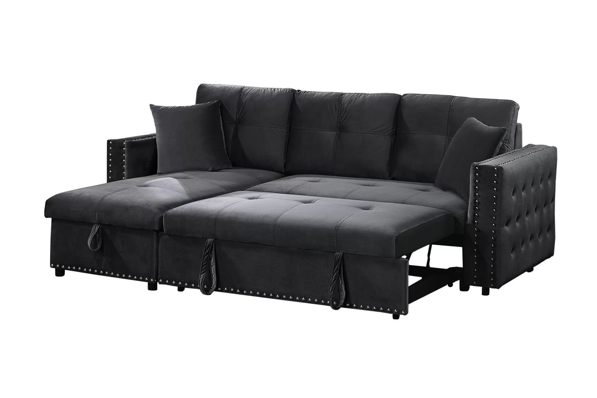 F8540 Black Convertible Sectional — view 6