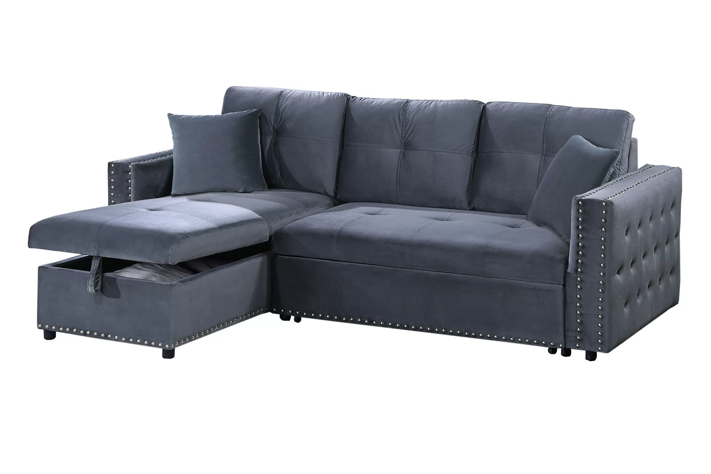 F8541 Smoke Convertible Sectional — view 6