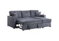 F8543 Dark Gray Convertible Sectional — view 4