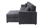 F8543 Dark Gray Convertible Sectional — view 7