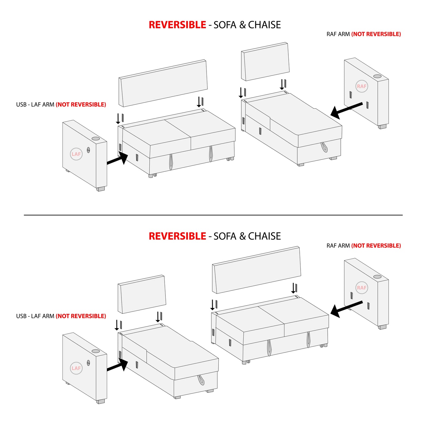 F8544 Beige Convertible Sectional — view 11