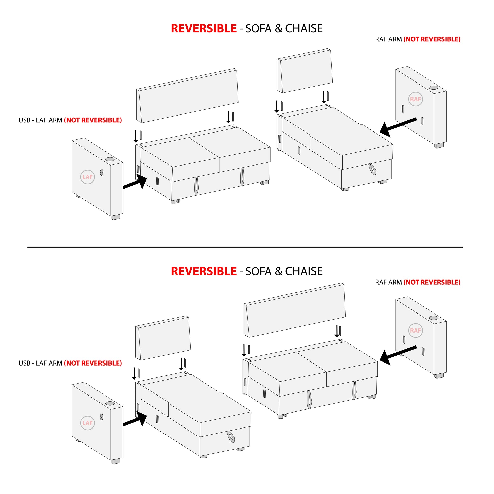 F8544 Beige Convertible Sectional — view 11