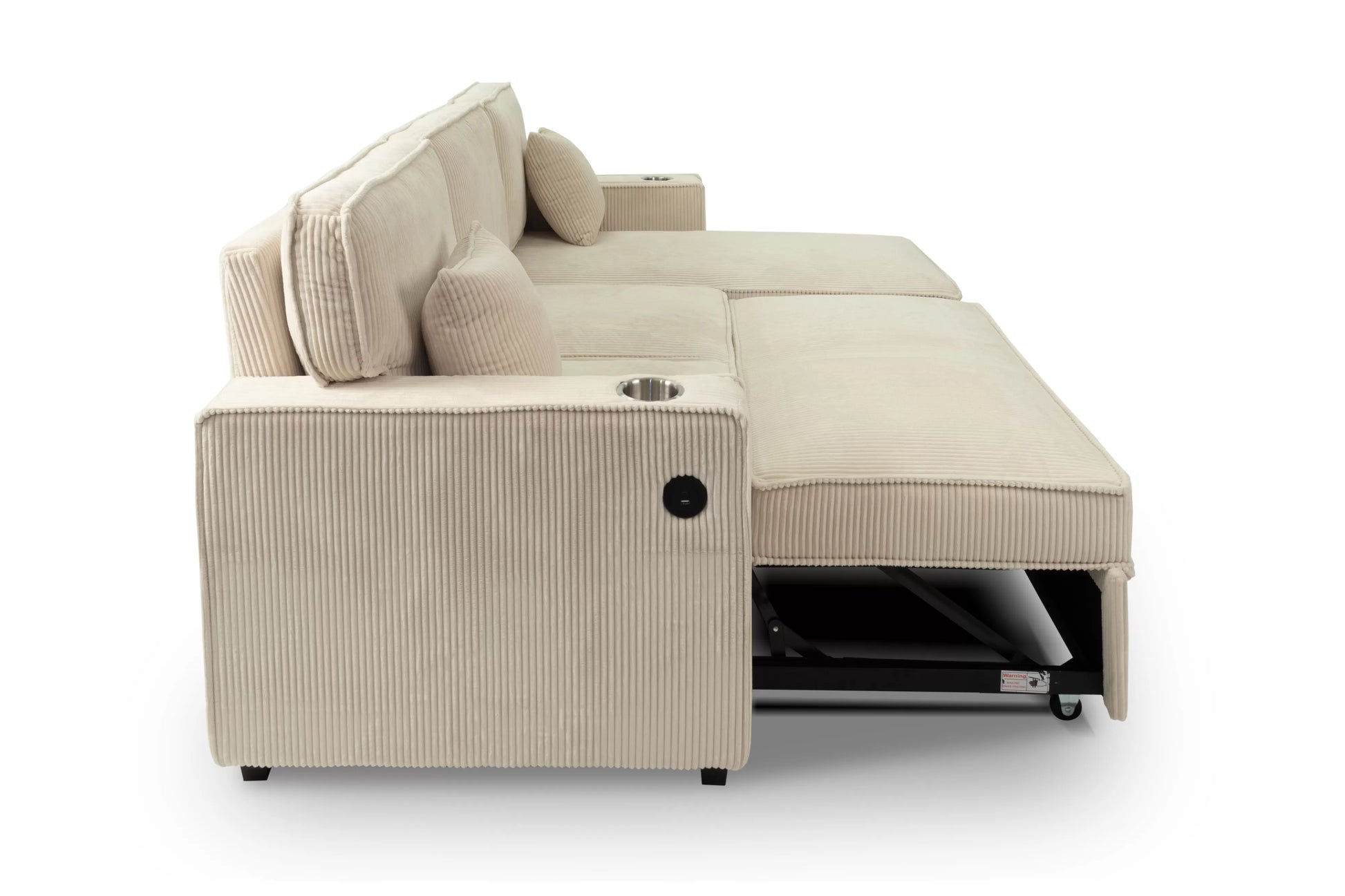 F8544 Beige Convertible Sectional — view 8