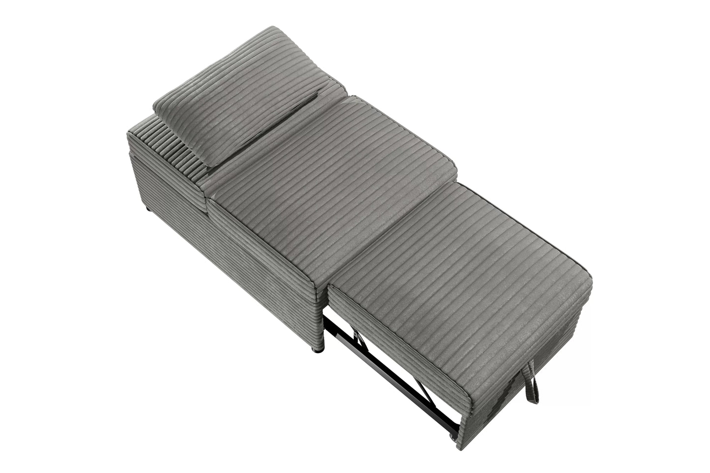 F8545 Smoke Convertible Sofa — view 9