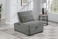 F8545 Smoke Convertible Sofa — main view