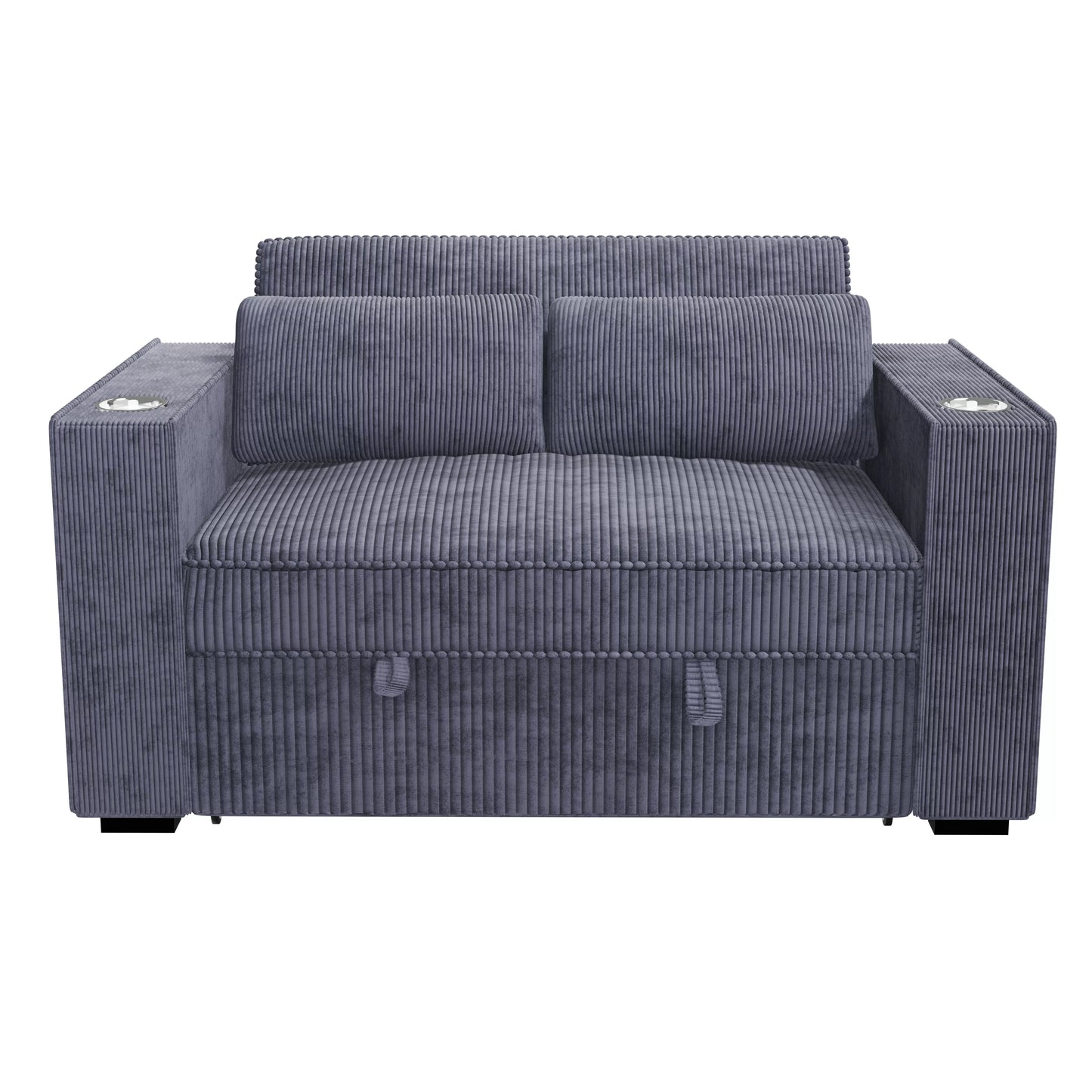 F8547 Dark Gray Convertible Sofa — view 4