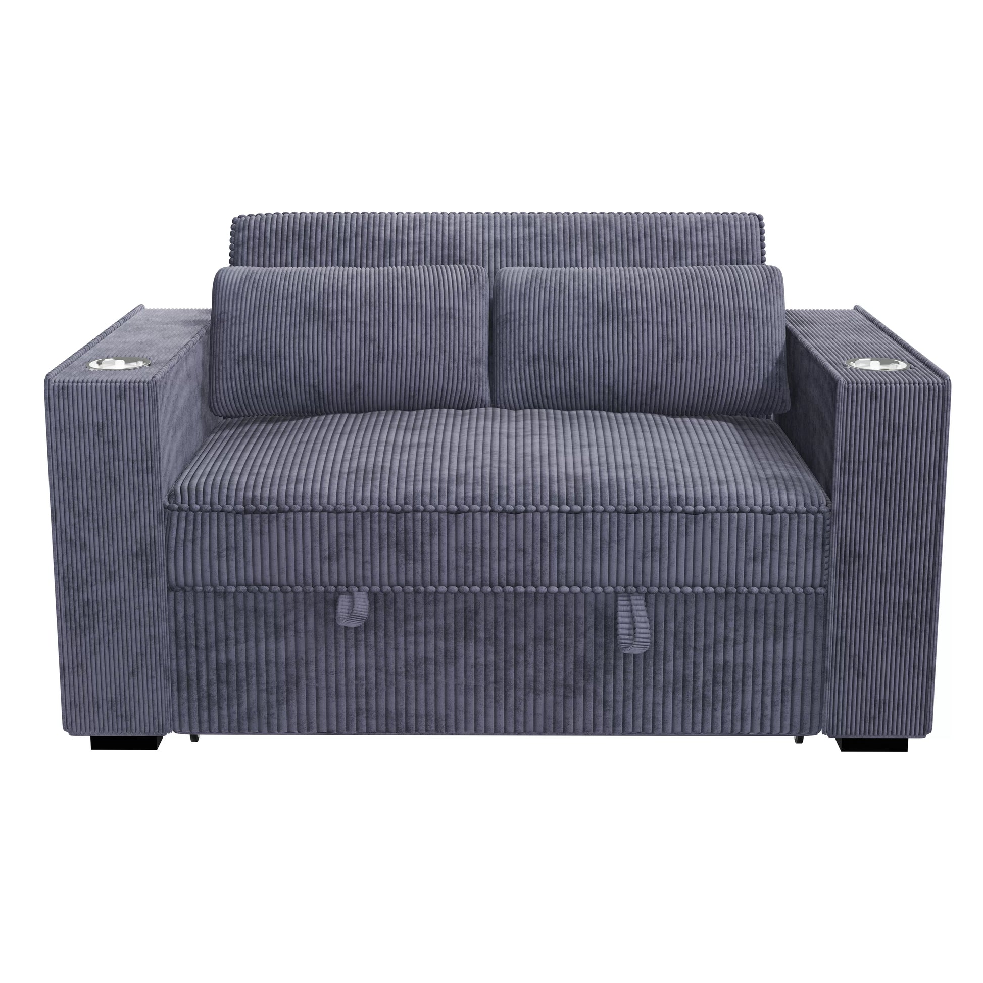 F8547 Dark Gray Convertible Sofa — view 4