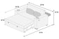 F8547 Dark Gray Convertible Sofa — view 9