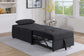 F8549 Black Convertible Sofa — view 3