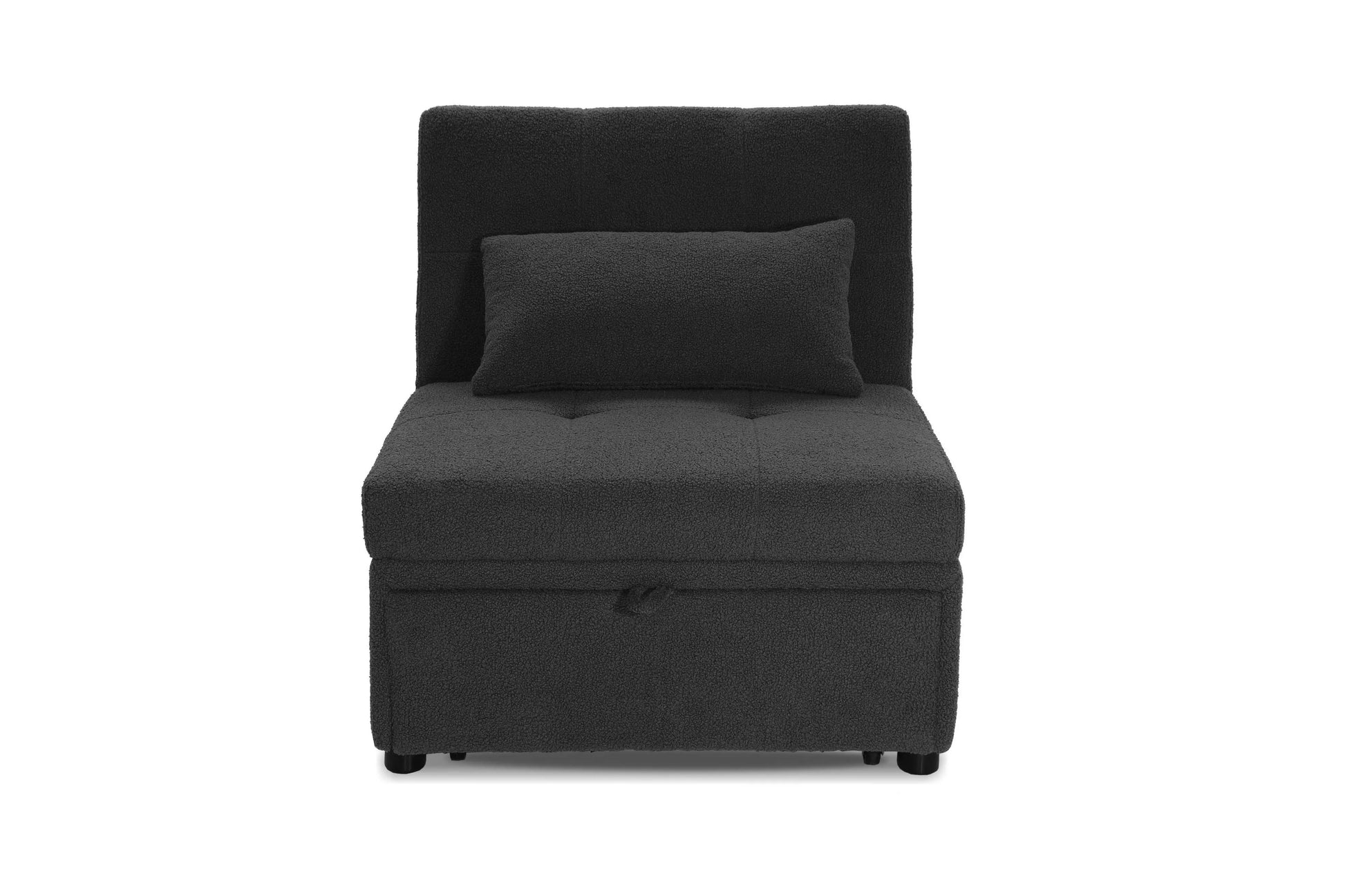 F8549 Black Convertible Sofa — view 4