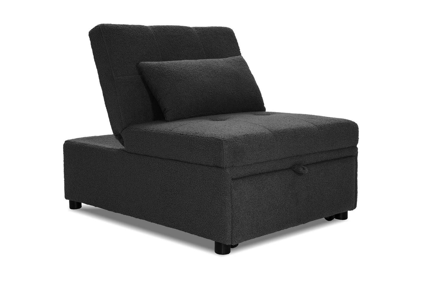 F8549 Black Convertible Sofa — view 5