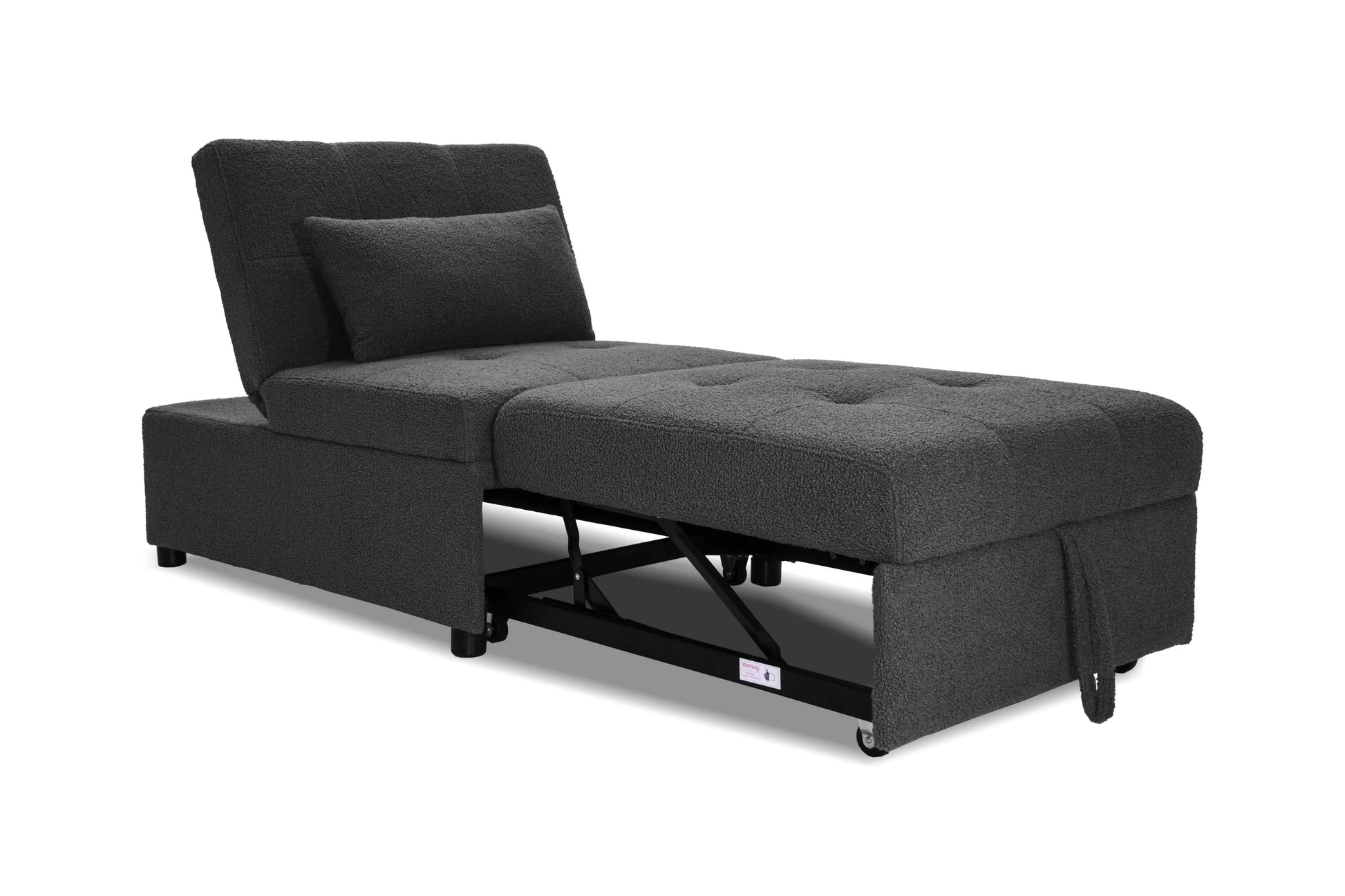 F8549 Black Convertible Sofa — view 6