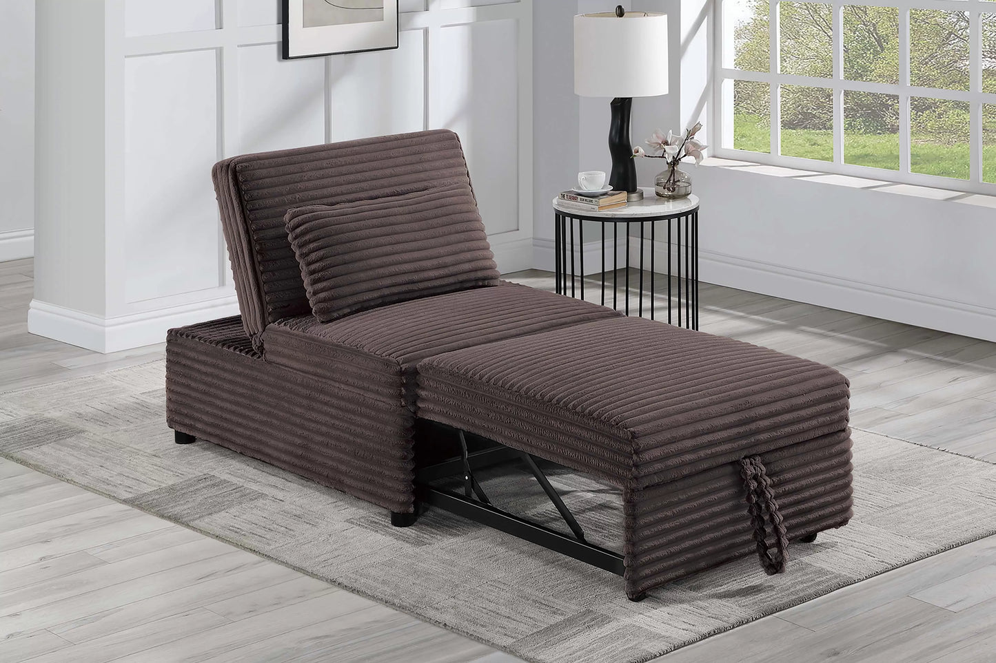 F8550 Chocolate Convertible Sofa — view 2