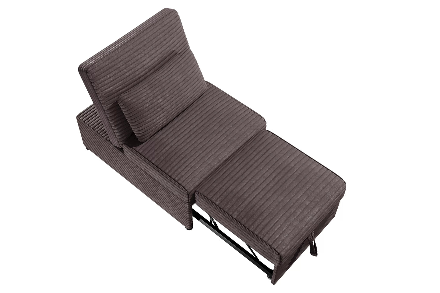 F8550 Chocolate Convertible Sofa — view 6