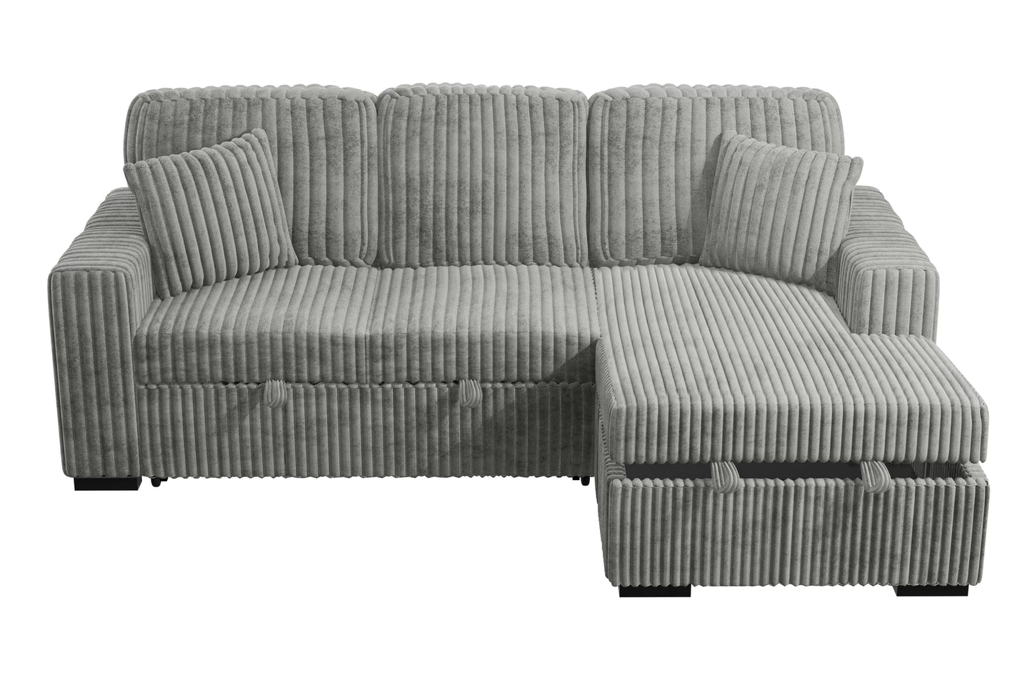 F8551 Smoke 2-Piece Convertible Sectional — view 3