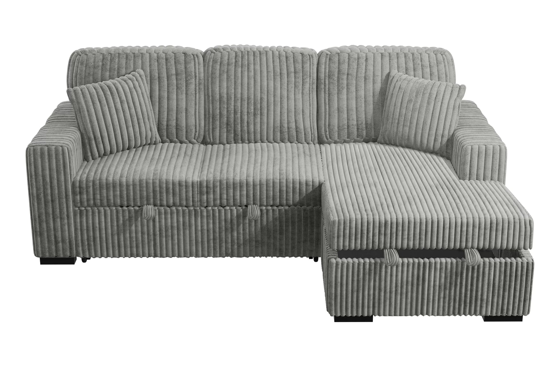 F8551 Smoke 2-Piece Convertible Sectional — view 3