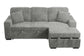 F8551 Smoke 2-Piece Convertible Sectional — view 3