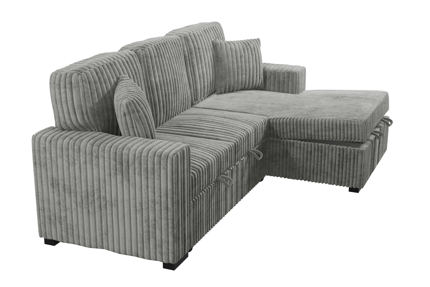 F8551 Smoke 2-Piece Convertible Sectional — view 4