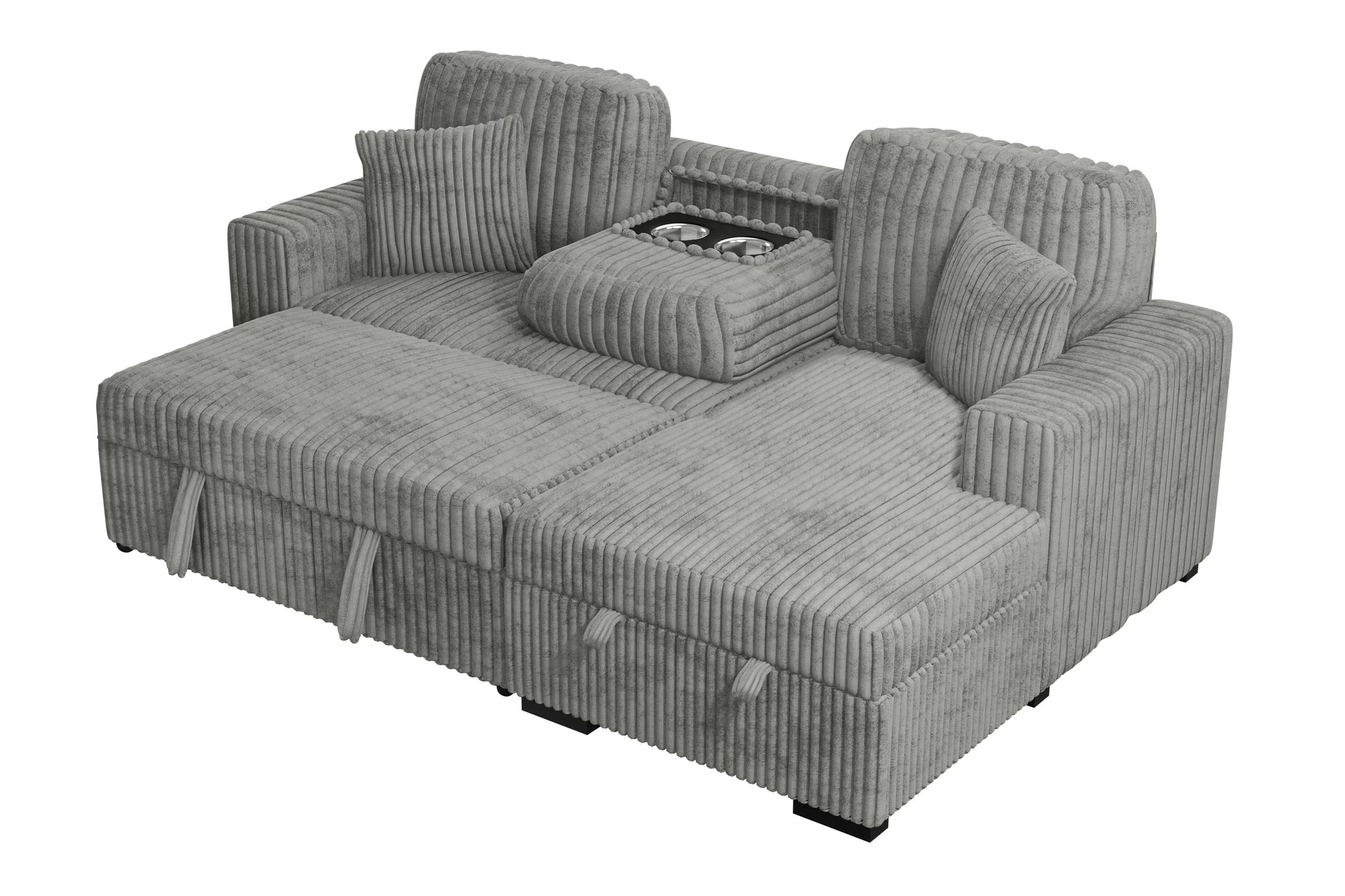 F8551 Smoke 2-Piece Convertible Sectional — view 5