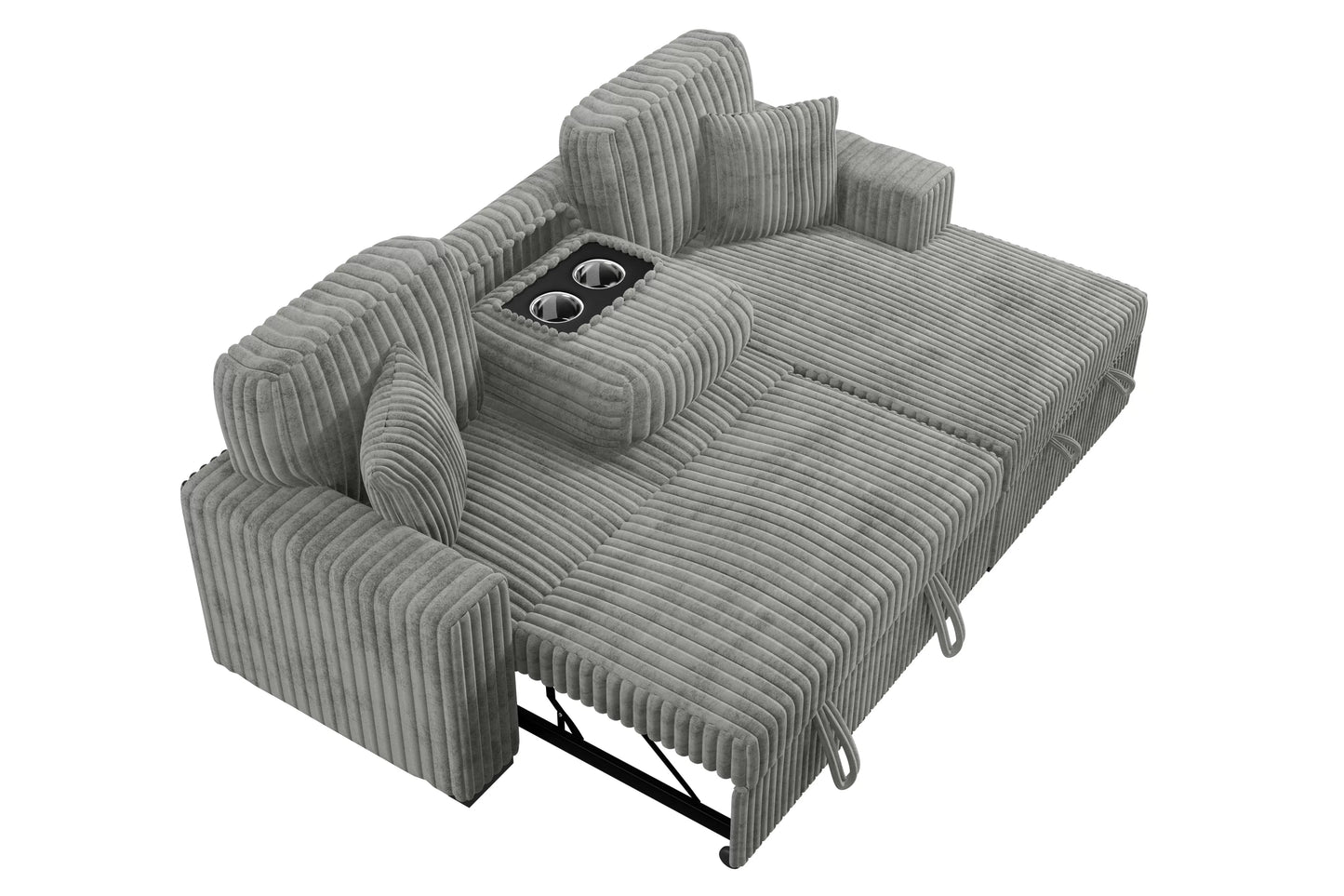 F8551 Smoke 2-Piece Convertible Sectional — view 6