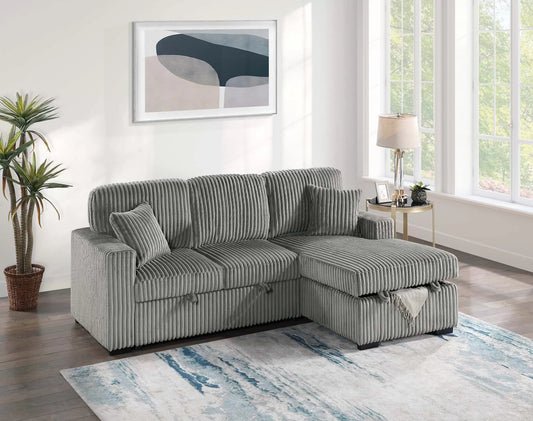 F8551 Smoke 2-Piece Convertible Sectional — main view