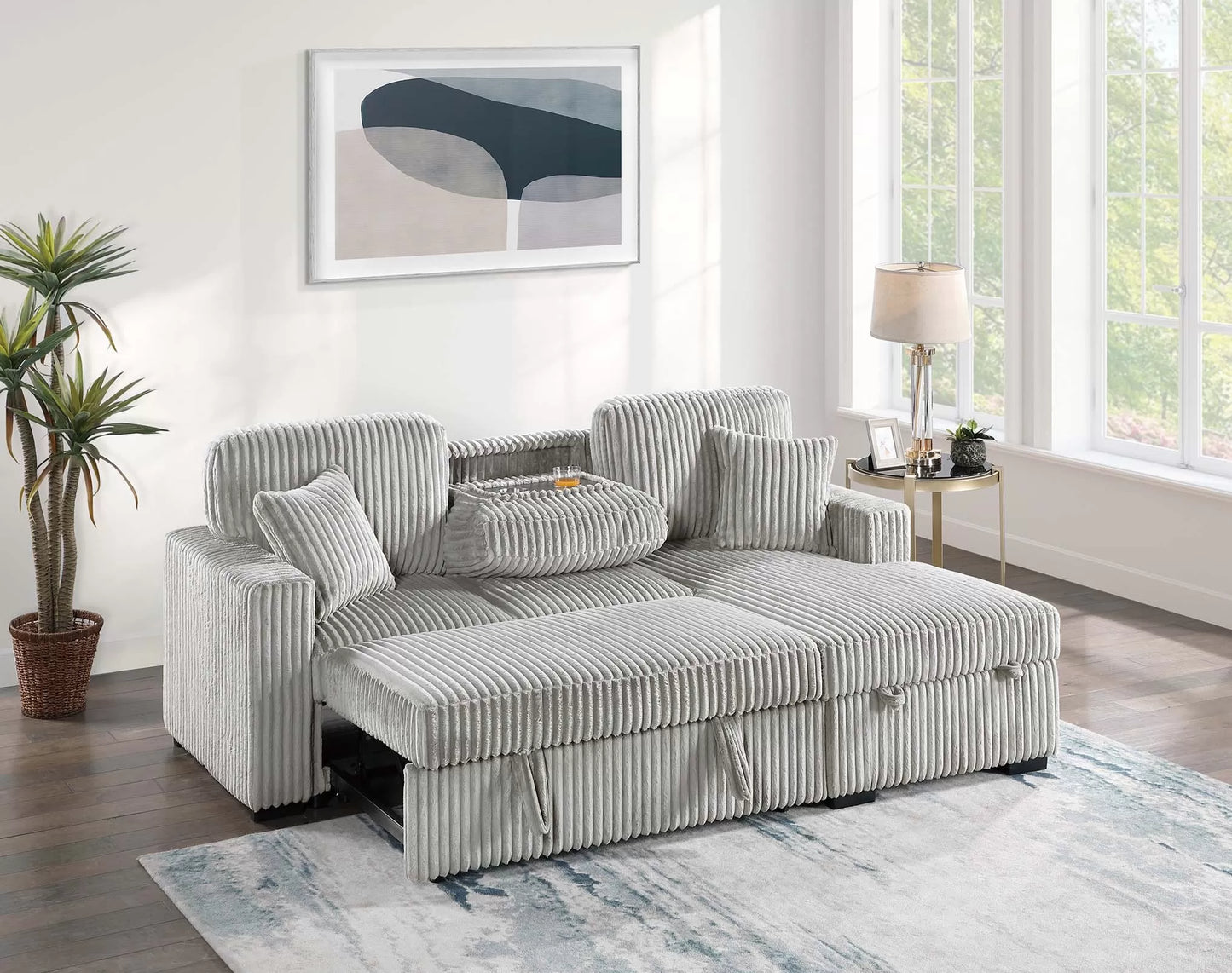 F8552 Ash 2-Piece Convertible Sectional — view 2