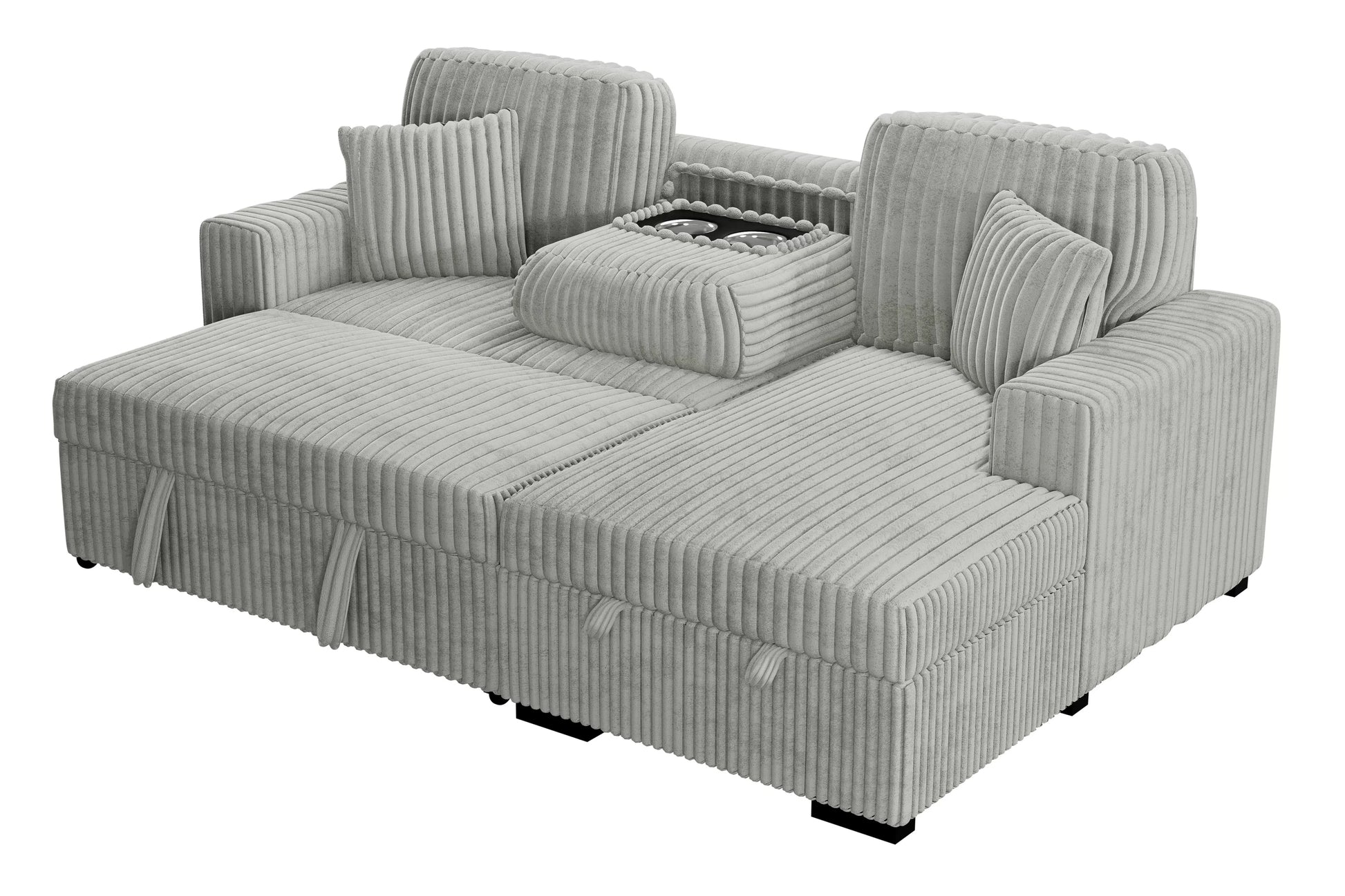 F8552 Ash 2-Piece Convertible Sectional — view 5