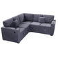 F8555 Dark Gray 3-Piece Convertible Sectional — view 3