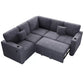 F8555 Dark Gray 3-Piece Convertible Sectional — view 6