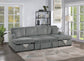 F8557 Smoke 3-Piece Convertible Sectional — view 2