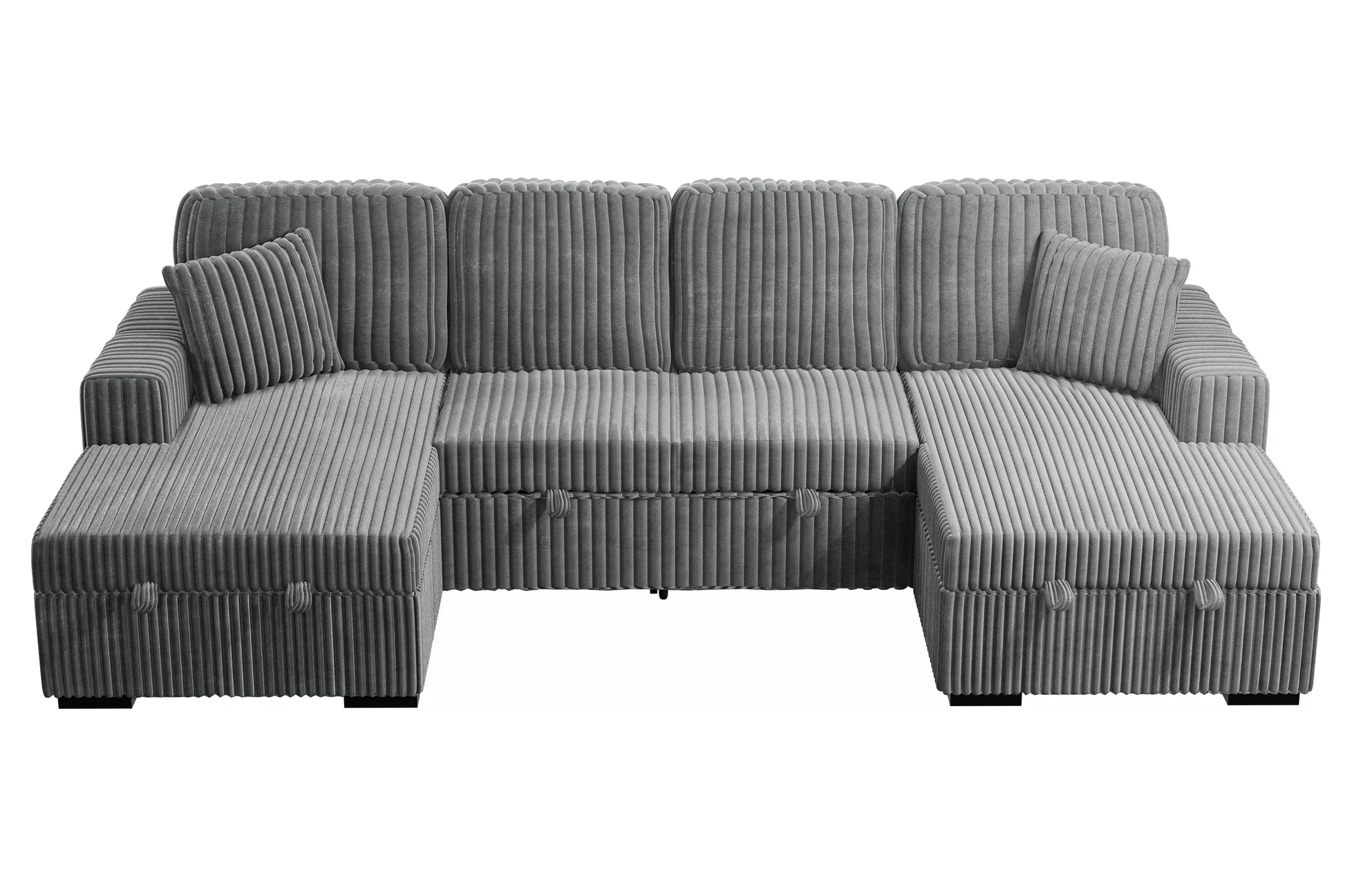 F8557 Smoke 3-Piece Convertible Sectional — view 3
