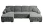 F8557 Smoke 3-Piece Convertible Sectional — view 3