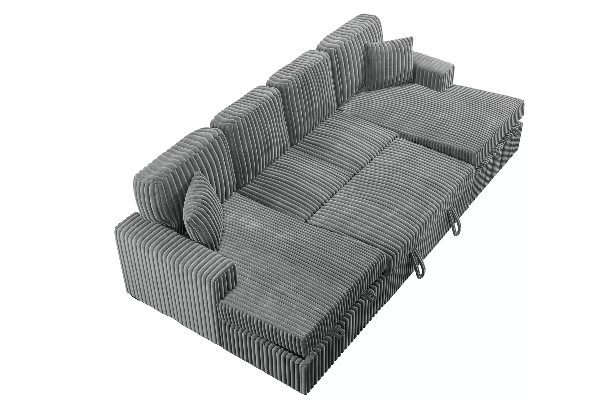 F8557 Smoke 3-Piece Convertible Sectional — view 5
