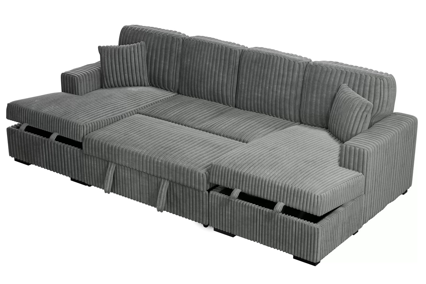 F8557 Smoke 3-Piece Convertible Sectional — view 6