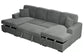 F8557 Smoke 3-Piece Convertible Sectional — view 6