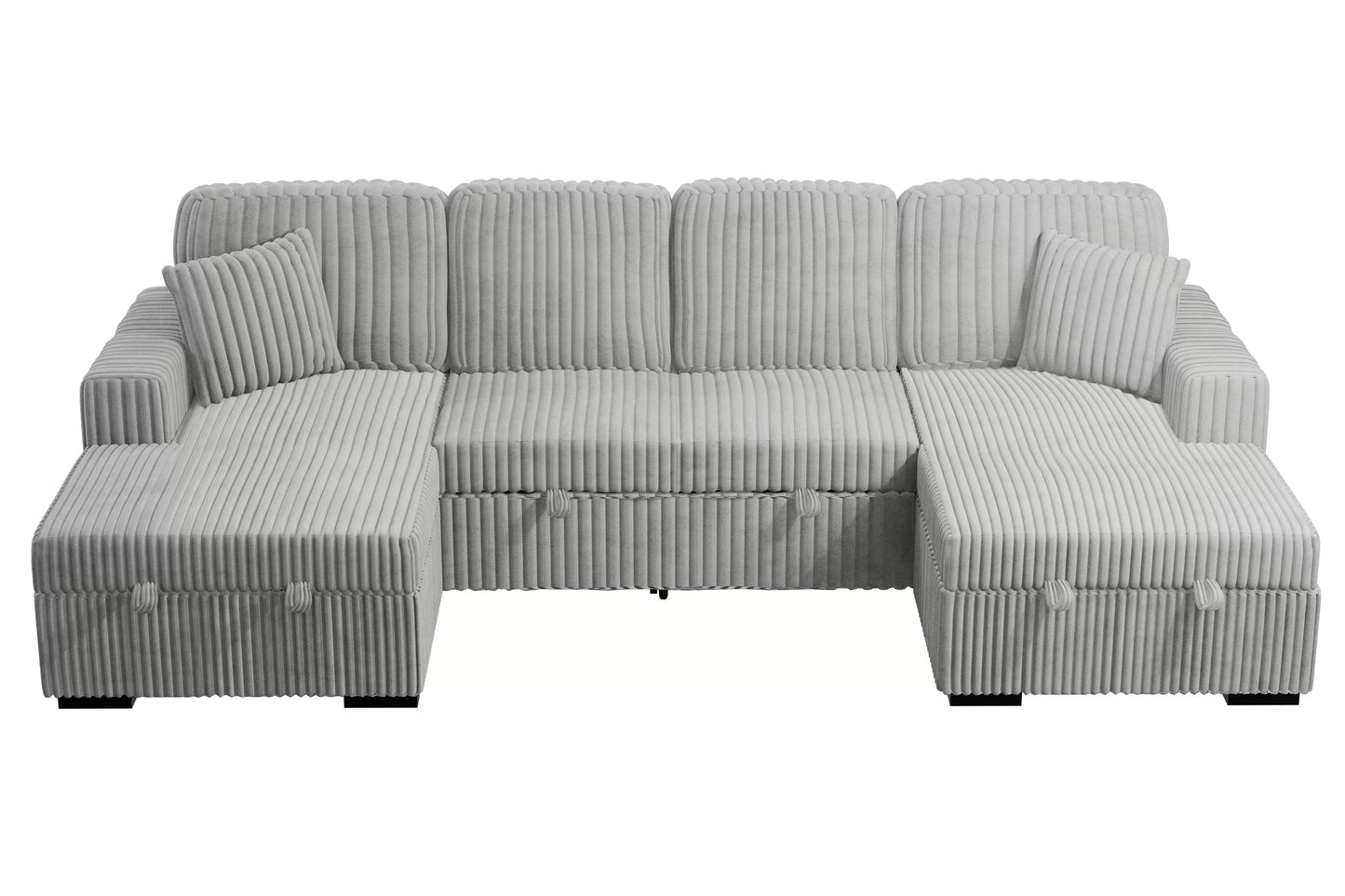 F8558 Ash 3-Piece Convertible Sectional — view 3