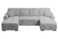 F8558 Ash 3-Piece Convertible Sectional — view 3