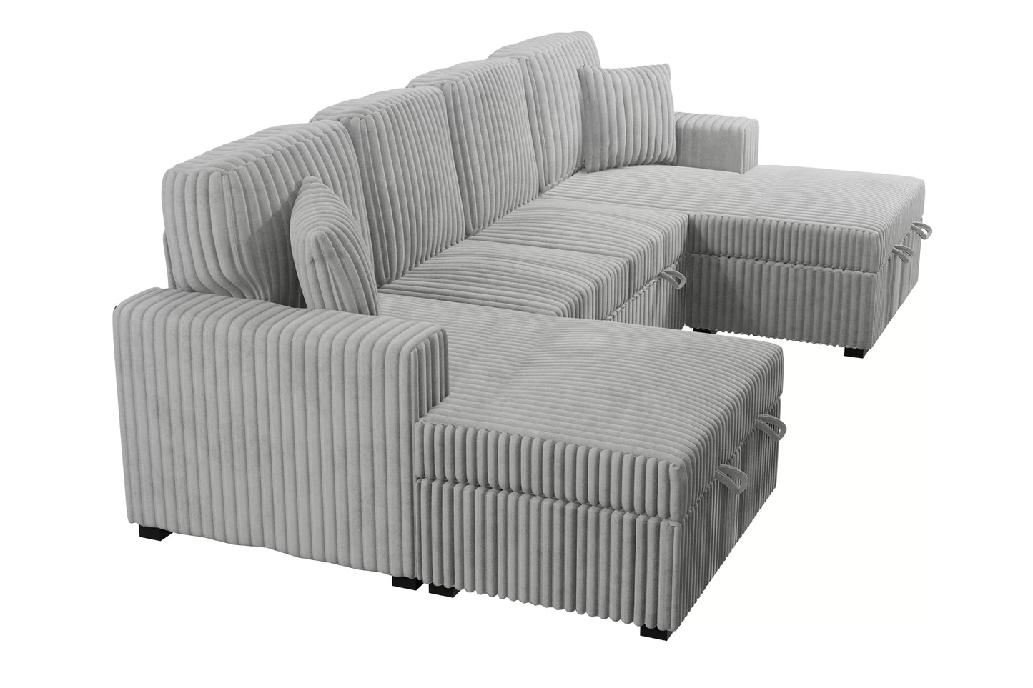 F8558 Ash 3-Piece Convertible Sectional — view 4