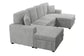 F8558 Ash 3-Piece Convertible Sectional — view 4