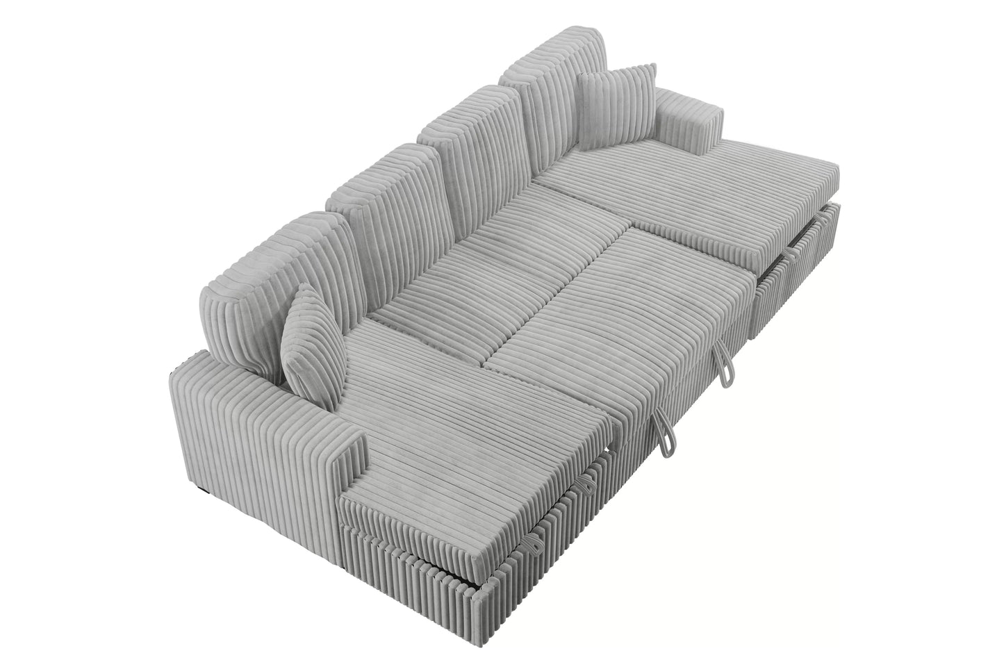 F8558 Ash 3-Piece Convertible Sectional — view 5