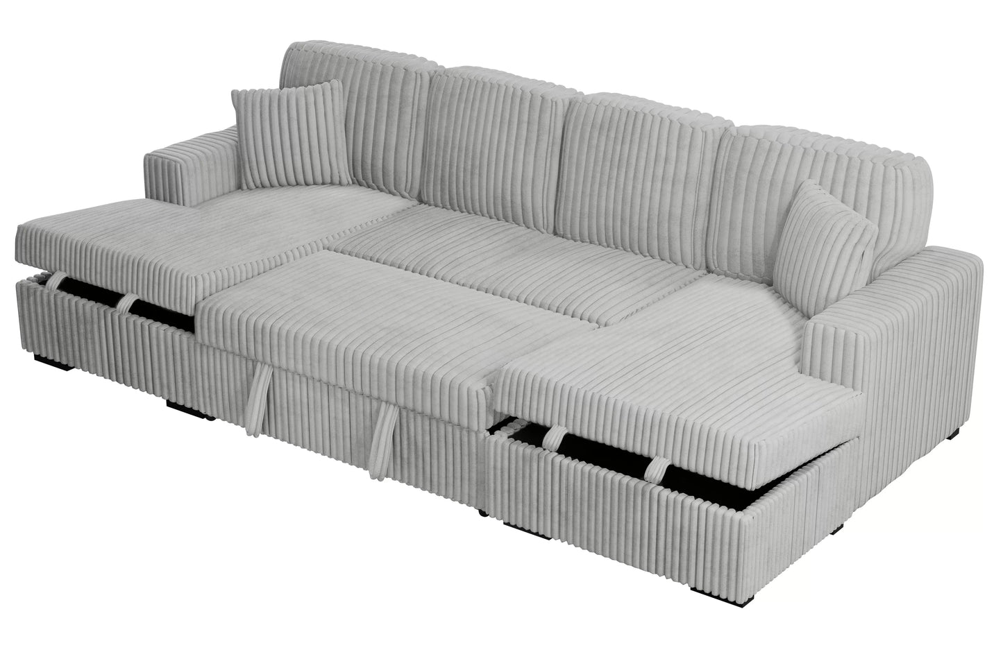 F8558 Ash 3-Piece Convertible Sectional — view 6
