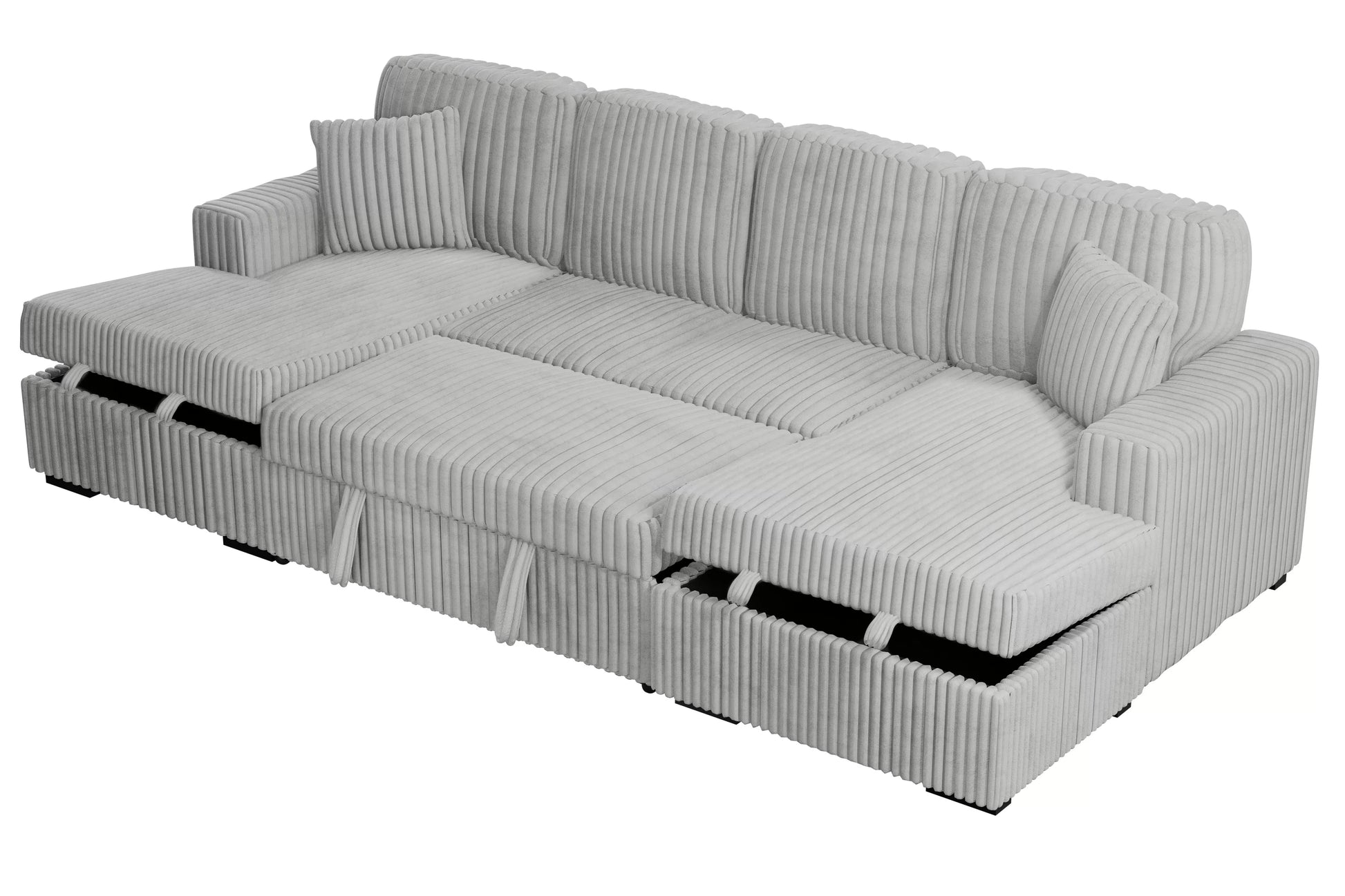 F8558 Ash 3-Piece Convertible Sectional — view 6
