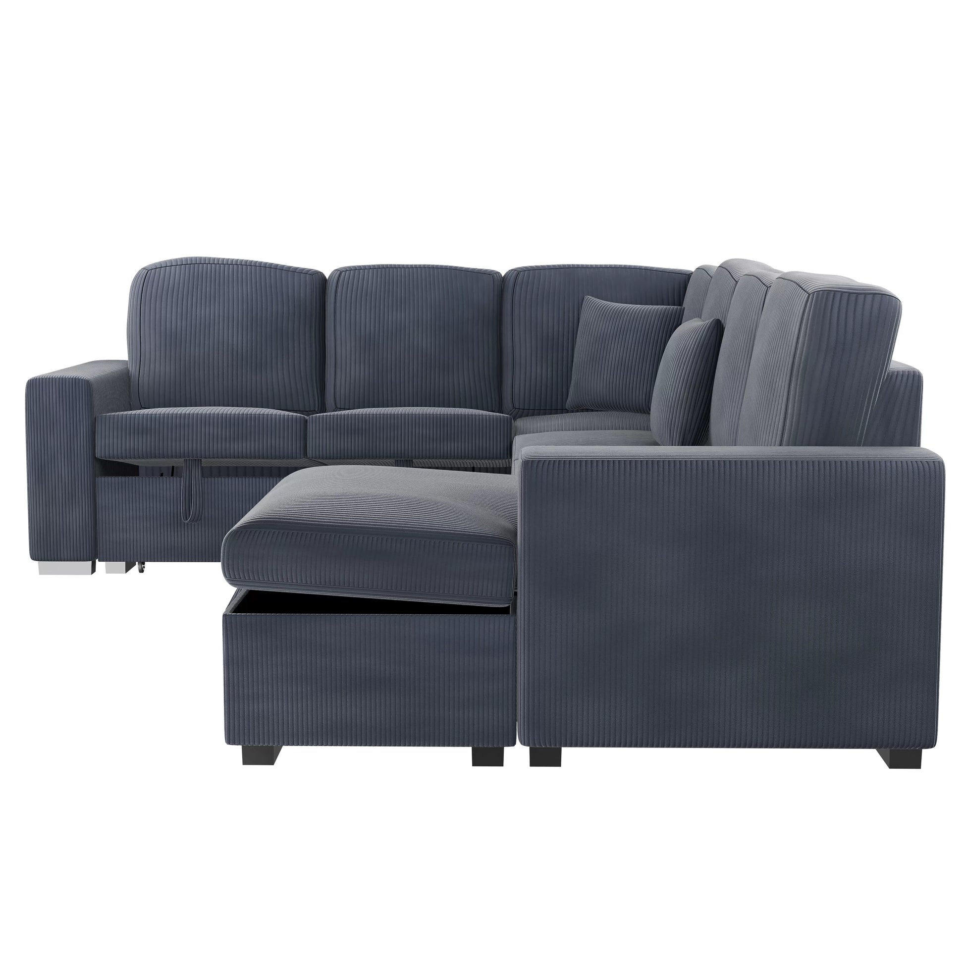 F8559 Dark Gray 4-Piece Convertible Sectional — view 3